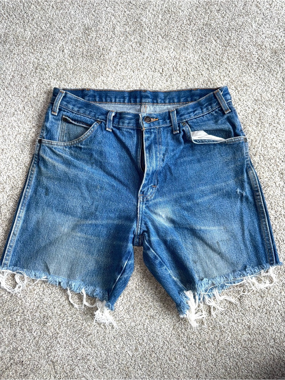 Dickies Blue Denim Cutoff Shorts Size 34